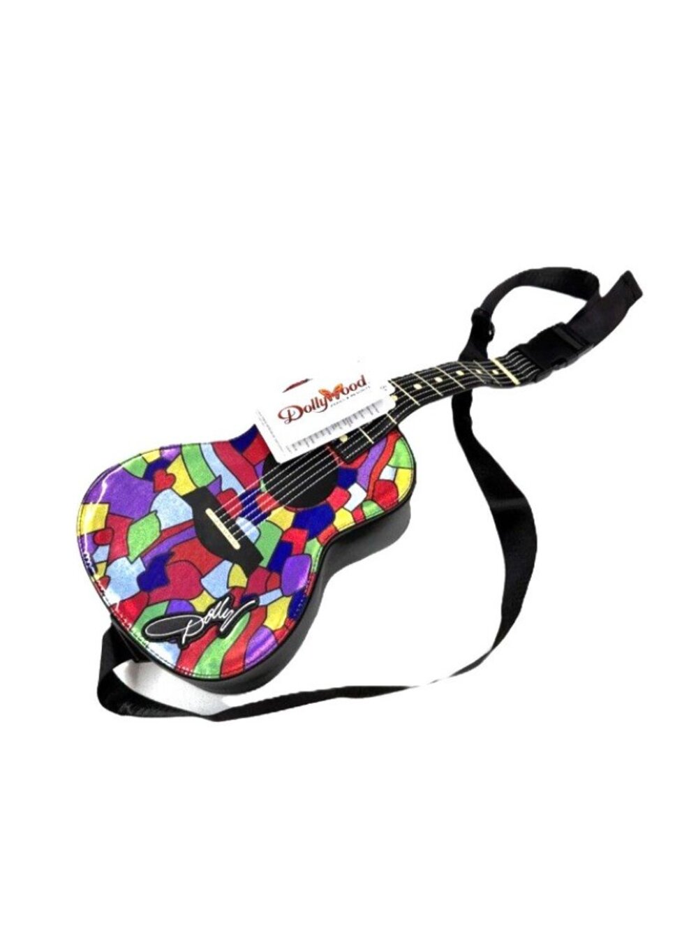 Dolly Parton Coat of many colors Guitar Crossbody Bag Loungefly Dollywood NWT